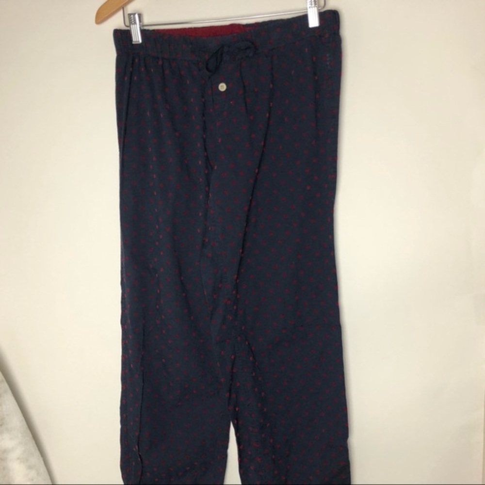 J. Crew Pajama Pants Dark Blue w/Red‎ Dots Women's XS